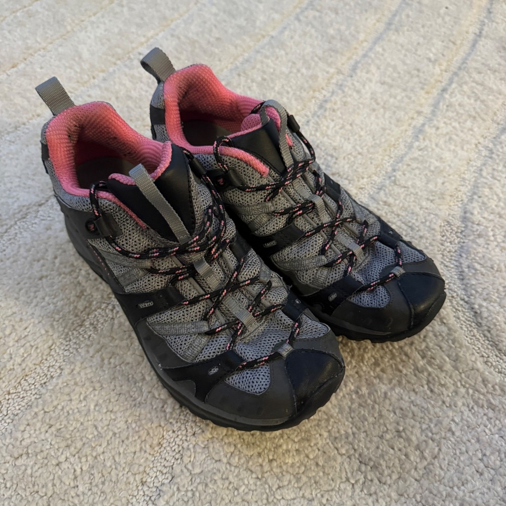 Merrell Womens‎ Hiking Shoes Black Pink Grey Vibram Sole J54082 Size 8